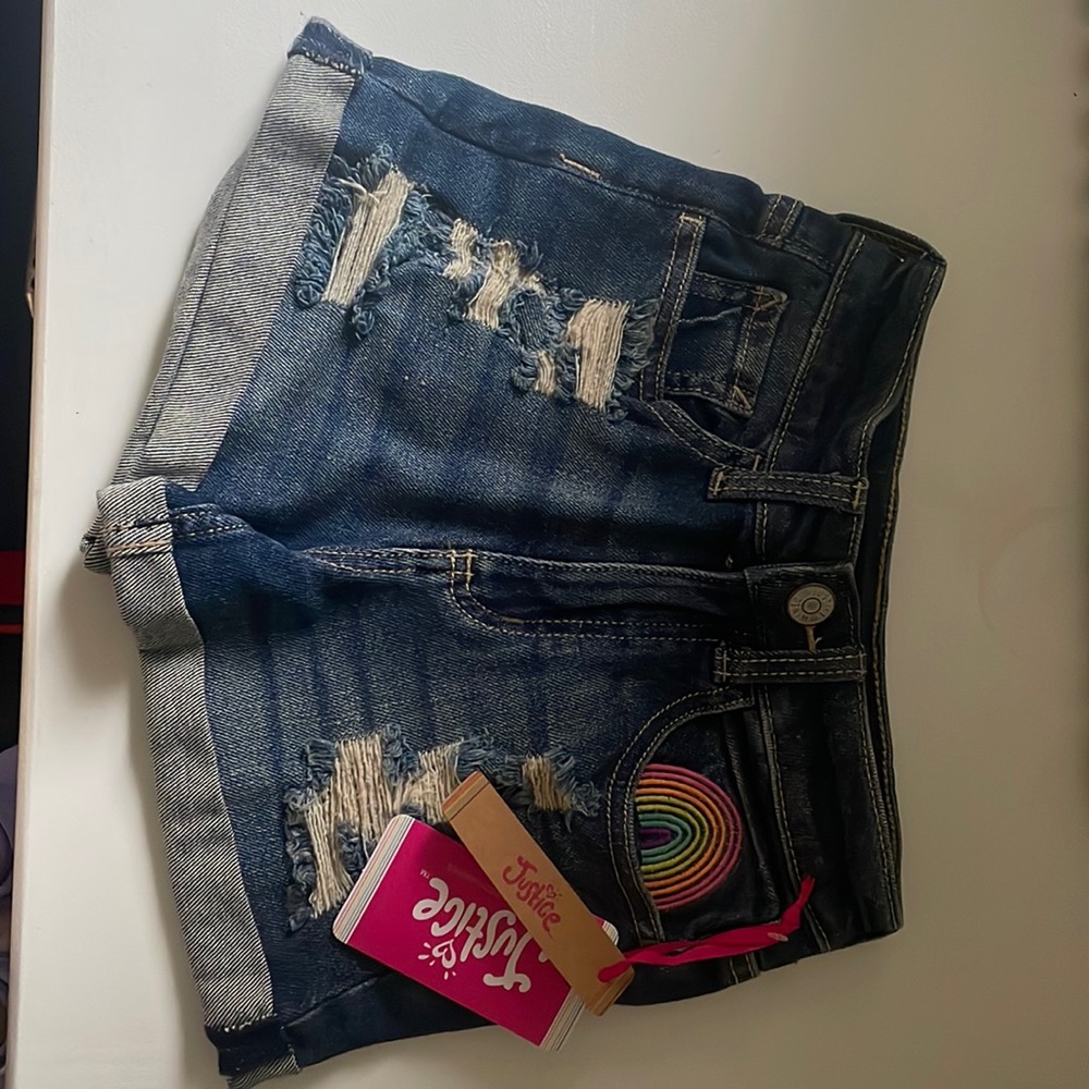 Girls denim shorts NWT